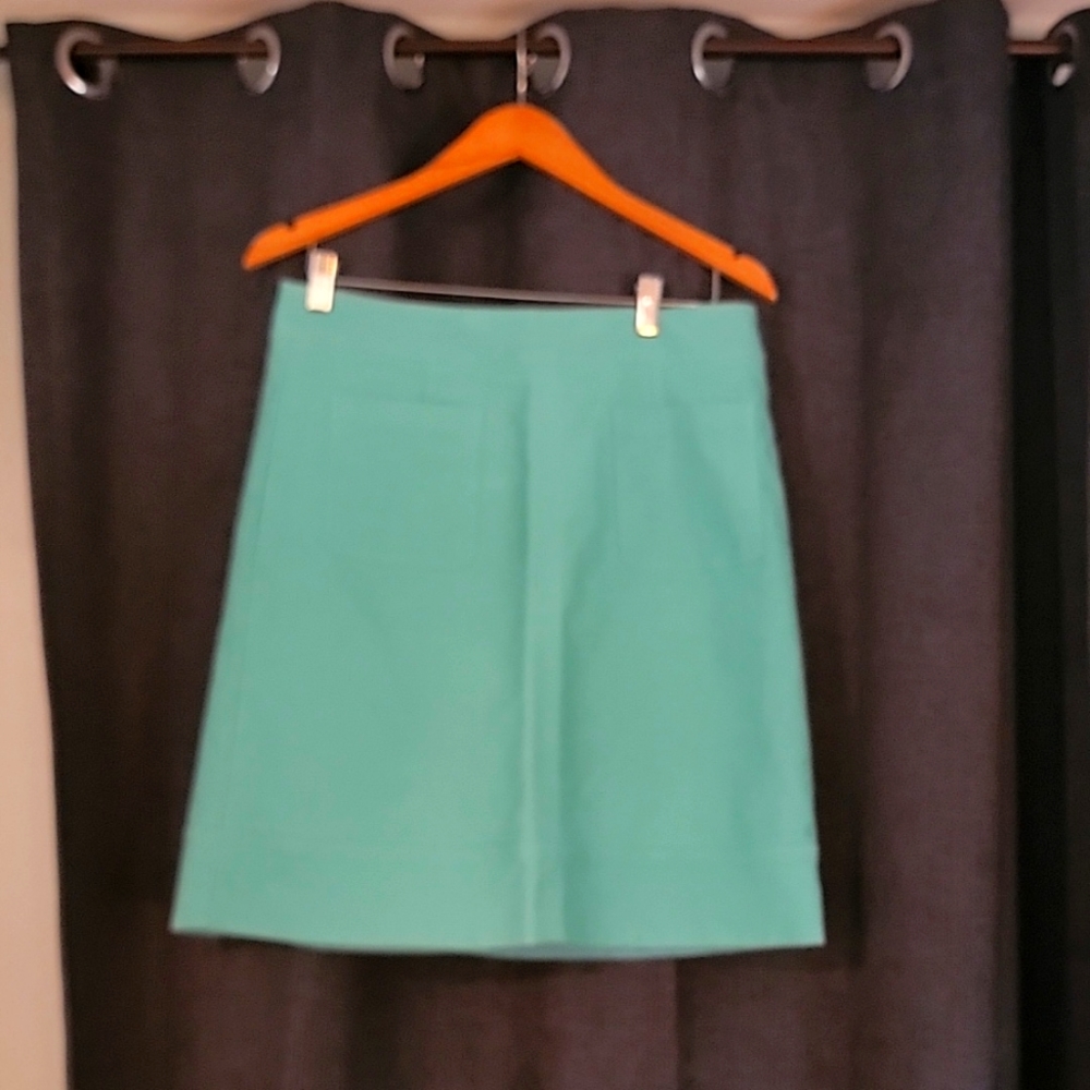 Boden knee length robin's egg blue brushed cotton skirt